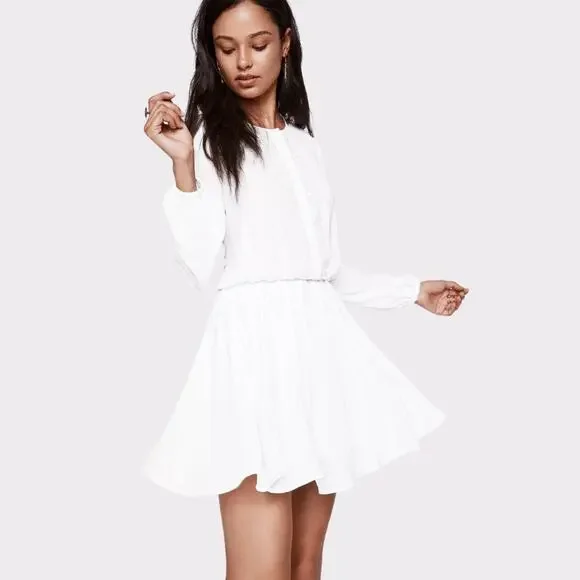 knee length dresses for ladies Beth Smocked Mini Dress – Rebecca Minkoff